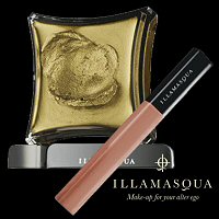 Illamasqua Naked Strangers Sheer Lipgloss in Intimacy Nude Pink Brown Liquid Metal in Electrum Antique Gold